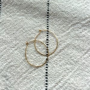 Anthropologie large gold hoops